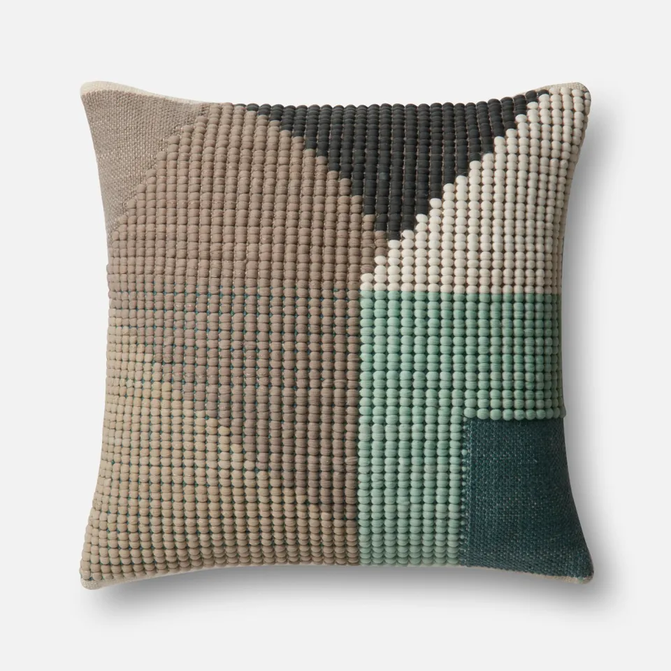 PILLOWS - TEAL / MULTI - 22" X 22" Cover Only