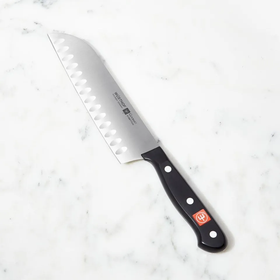 Wusthof ® Gourmet Black 7" Hollow Edge Santoku Knife