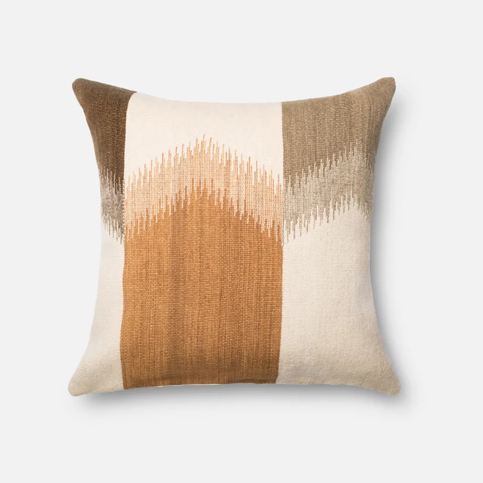 PILLOWS - NATURAL / MULTI - 22" X 22" Cover w/Down