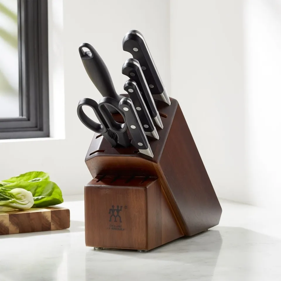 ZWILLING ® Pro 7-Piece Acacia Knife Block Set