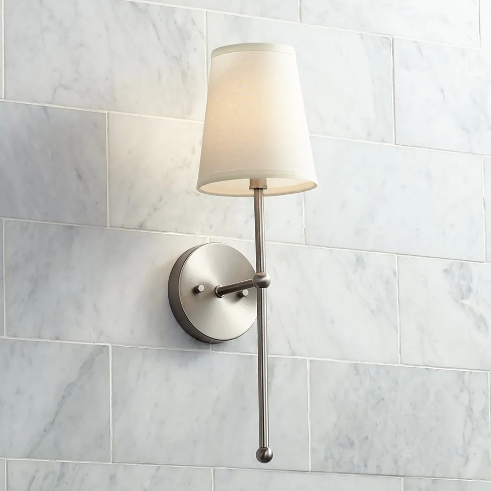 Possini Euro Elena 21" High Brushed Nickel Wall Sconce