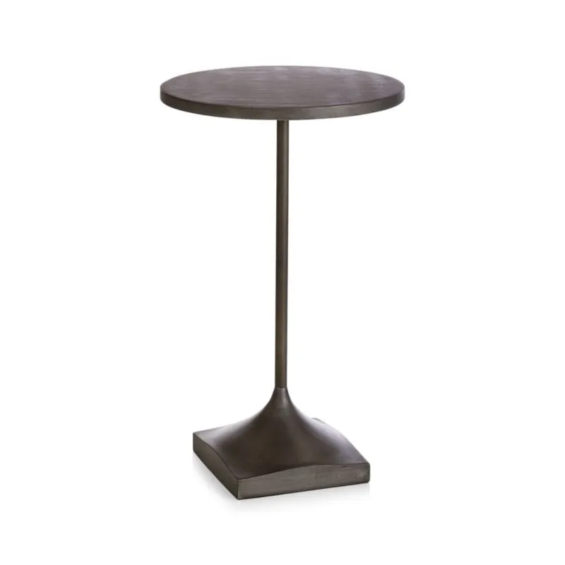 Prost Cast Aluminum 12" Round Pedestal Drink Table