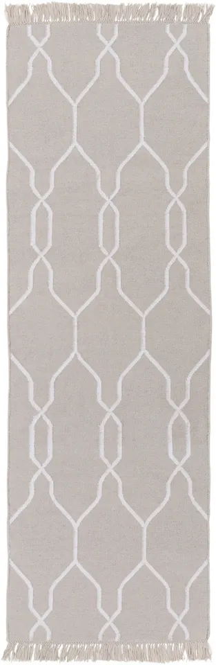 Lagoon Gray Indoor 2'6" x 8' Handmade Rug