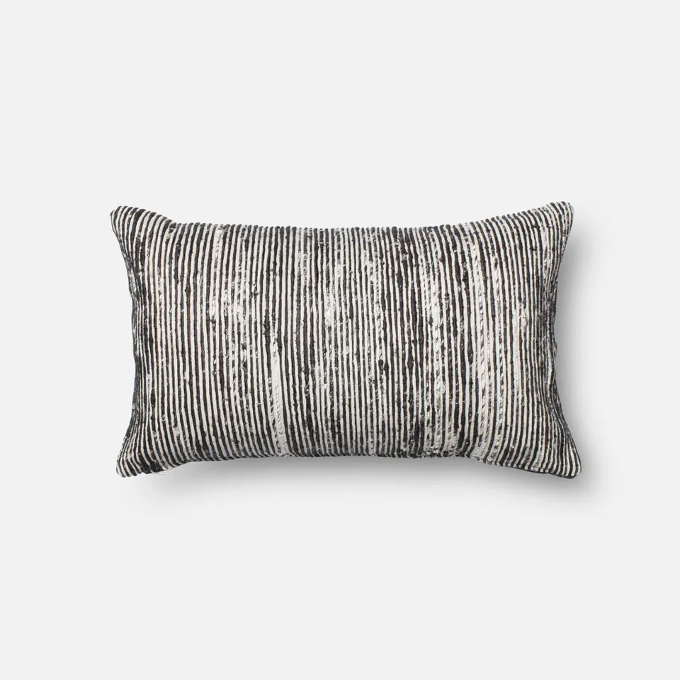 PILLOWS - BLACK / MULTI - 13" X 21" Cover Only