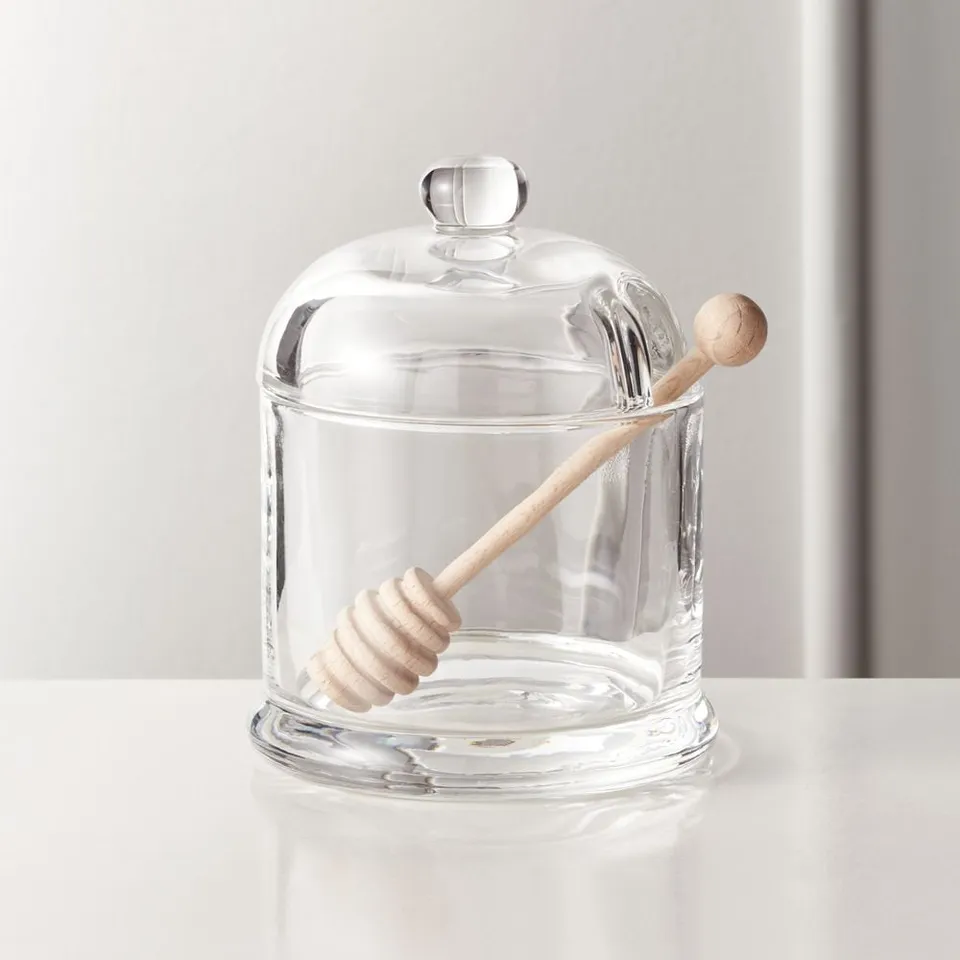 Swarm Glass Honey Pot and Dipper