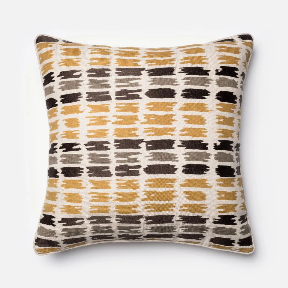 PILLOWS - GOLD / MULTI - 22" X 22" Cover Only