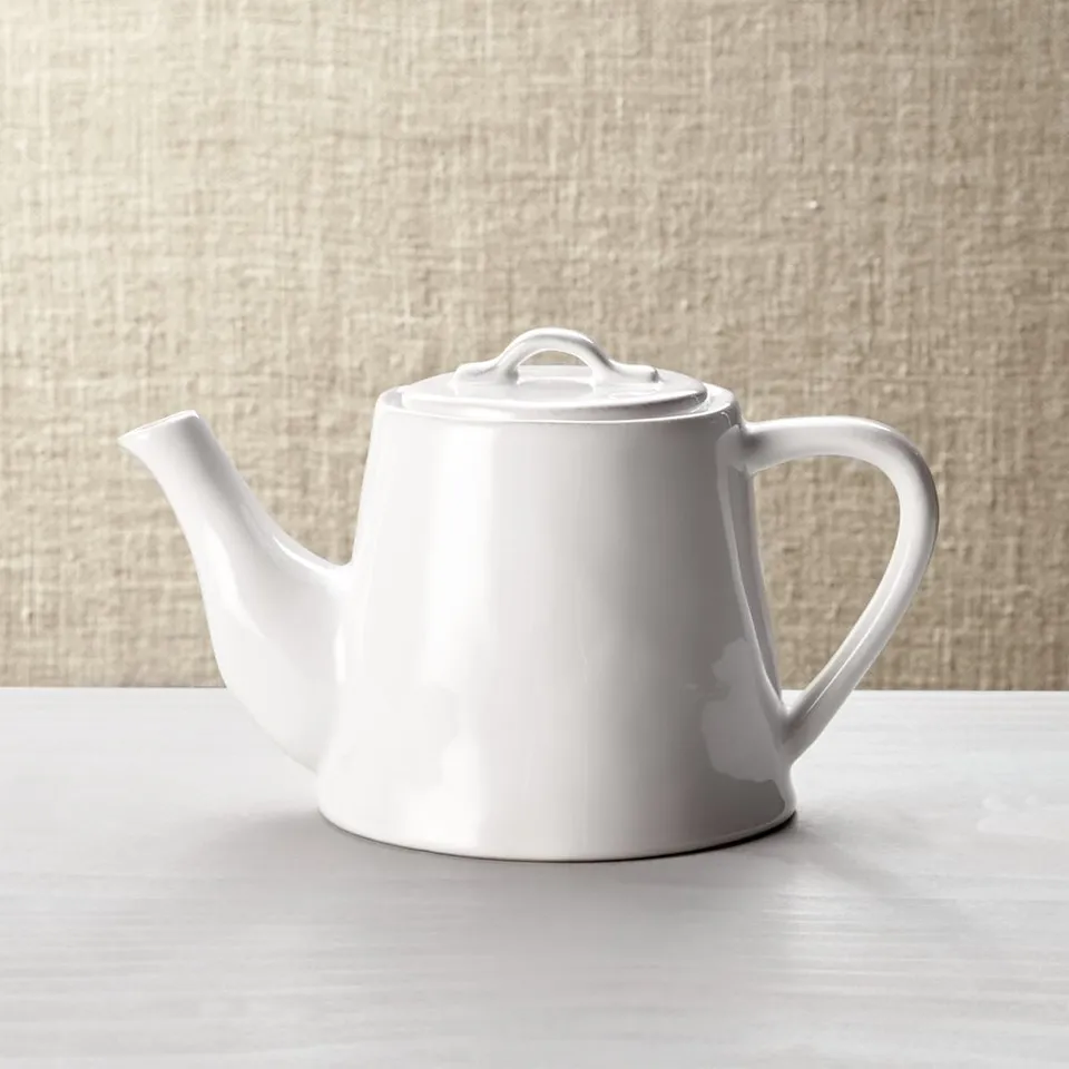 Marin White Stoneware Teapot