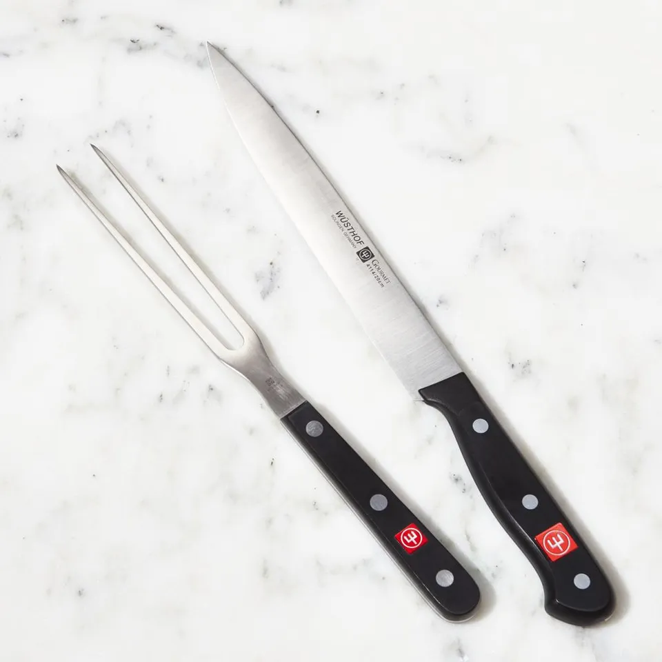 Wusthof ® Gourmet Black 2-Piece Carving Set