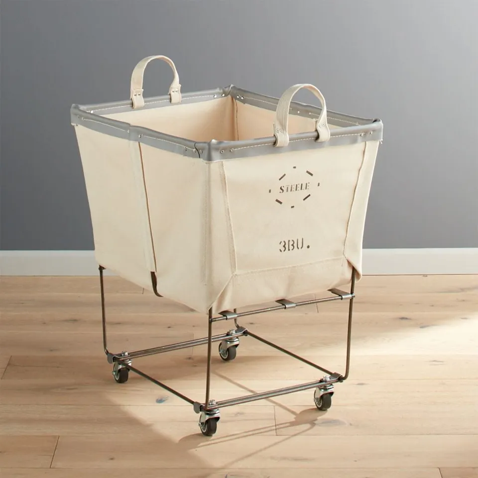 Steele ® Canvas 2-Bushel Rolling Laundry Hamper