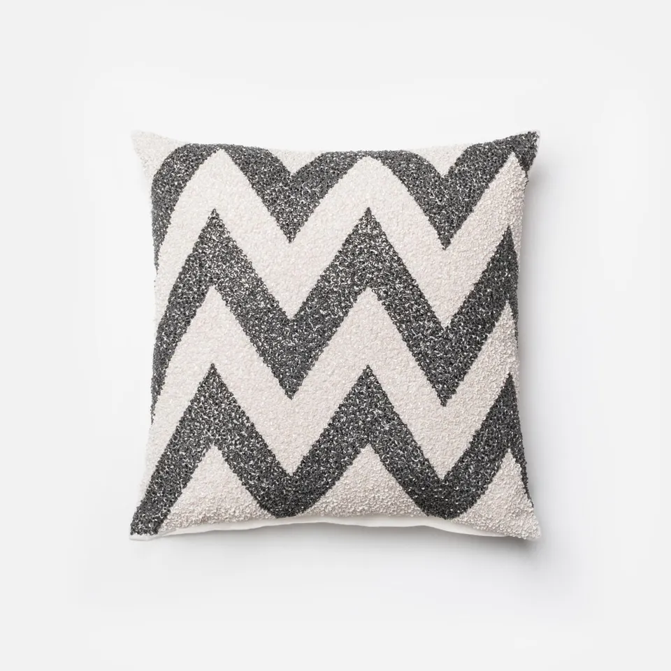 PILLOWS - CHARCOAL / WHITE - 18" X 18" Cover Only
