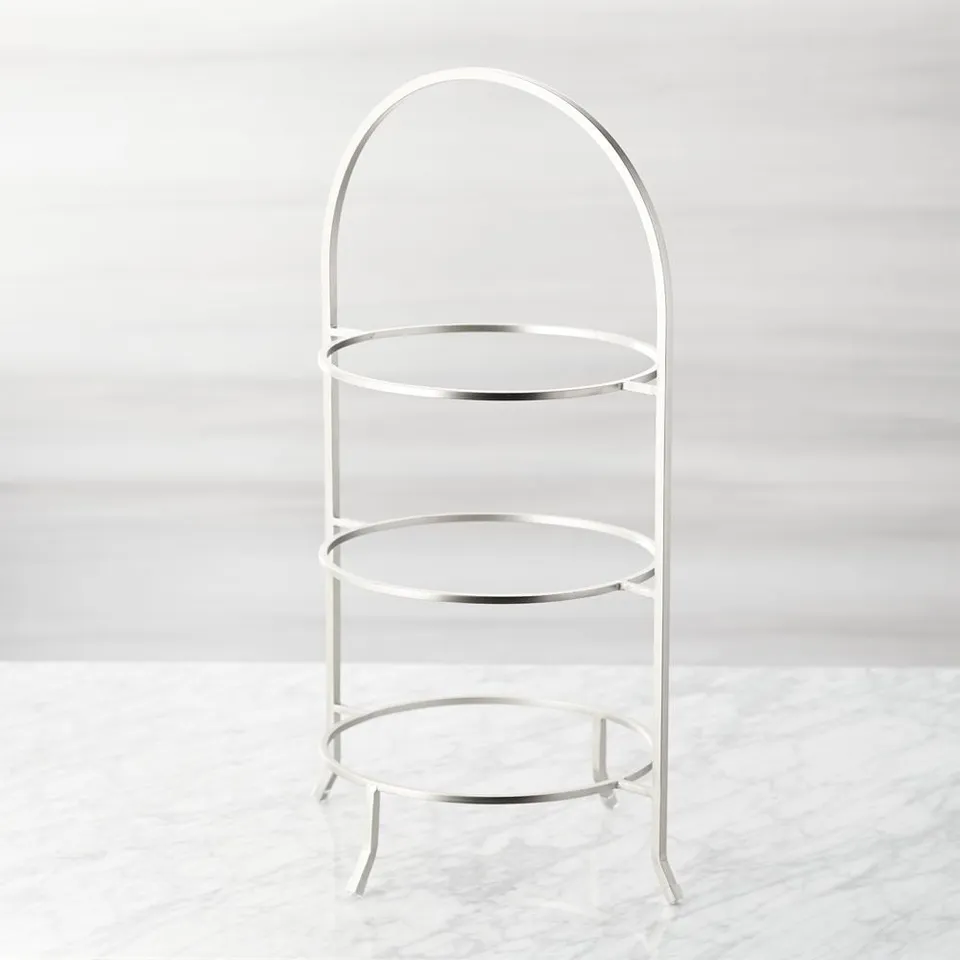 Cambridge Satin Nickel 3-Tier Stand