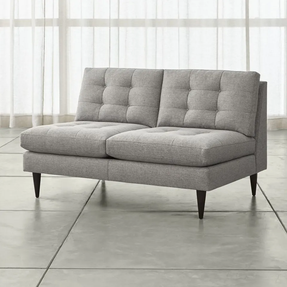 Petrie Midcentury Armless Loveseat Sectional Piece