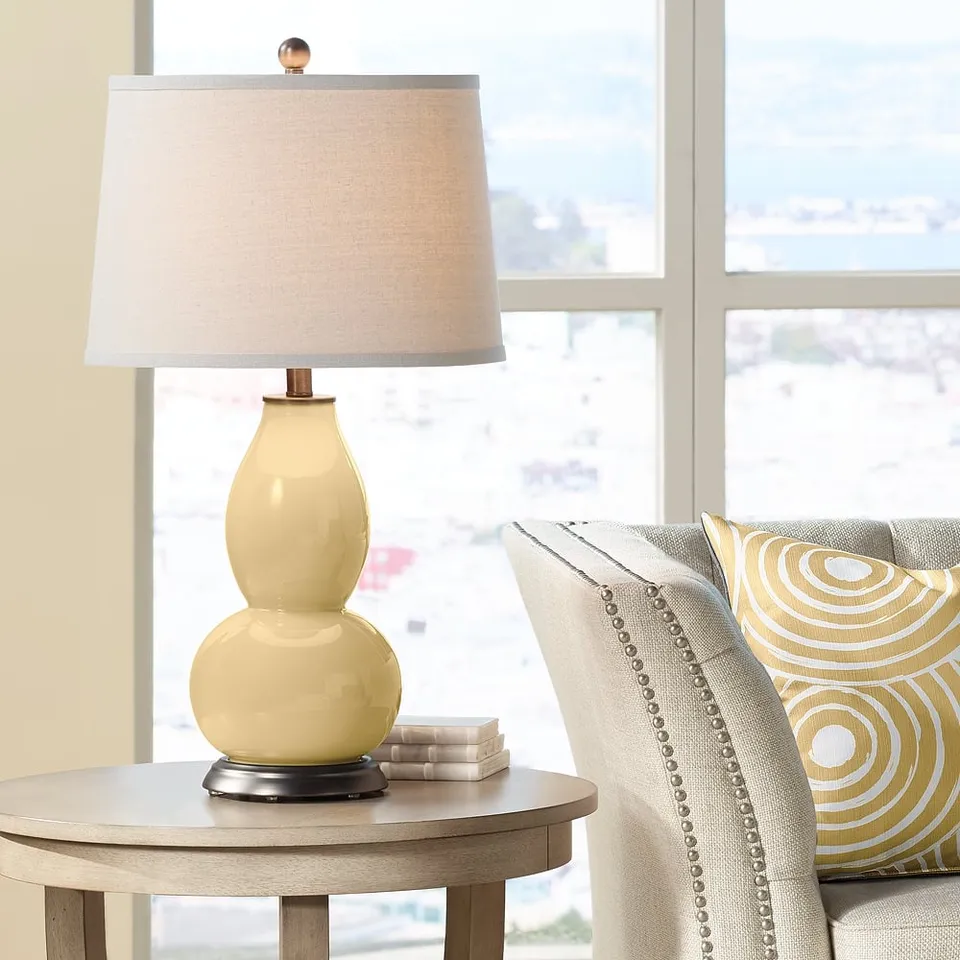 Color Plus Double Gourd 28 3/4" Humble Gold Table Lamp