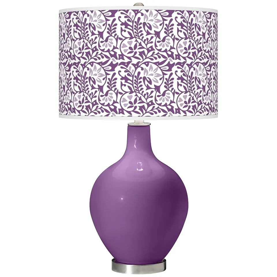 Color Plus Ovo 28 1/2" Gardenia Shade Passionate Purple Table Lamp