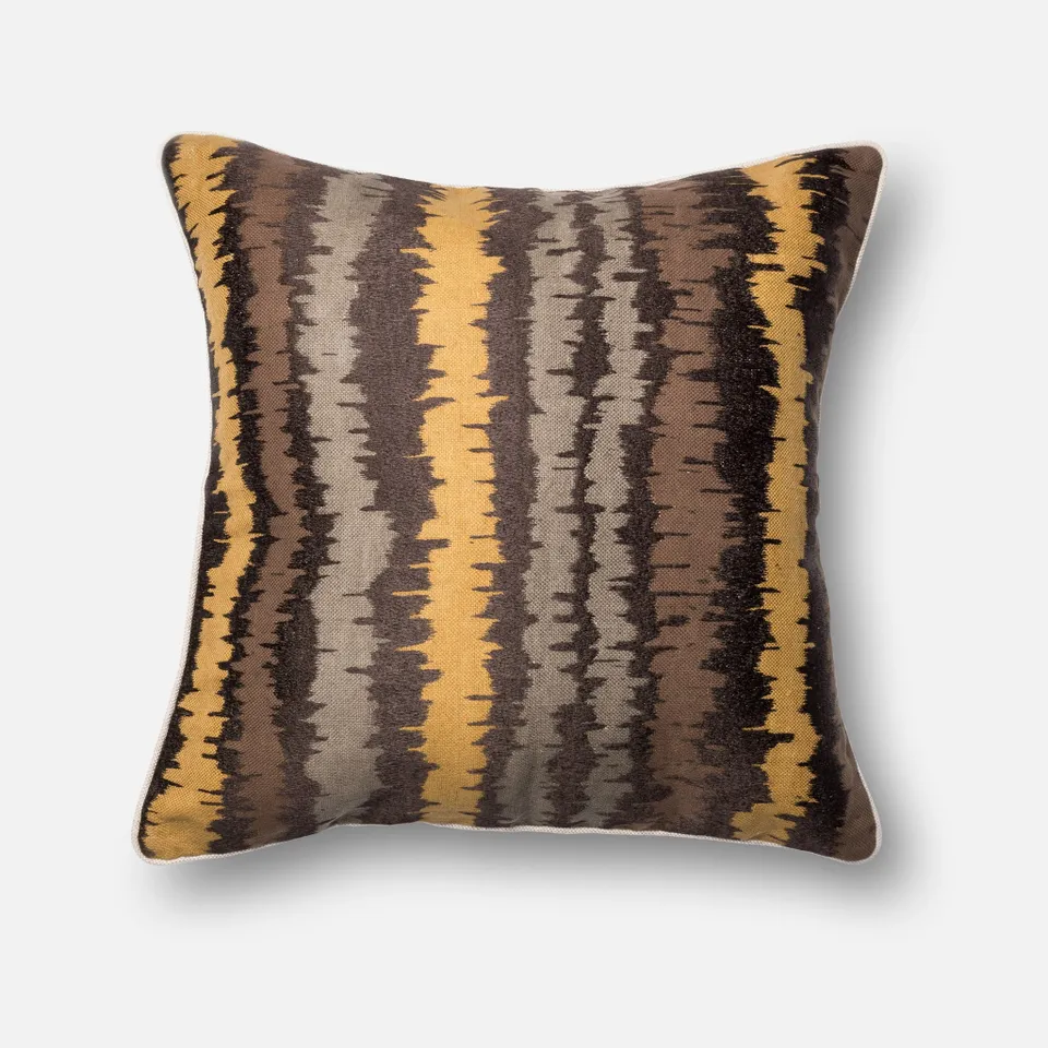 PILLOWS - BROWN / MULTI - 22" X 22" Cover Only