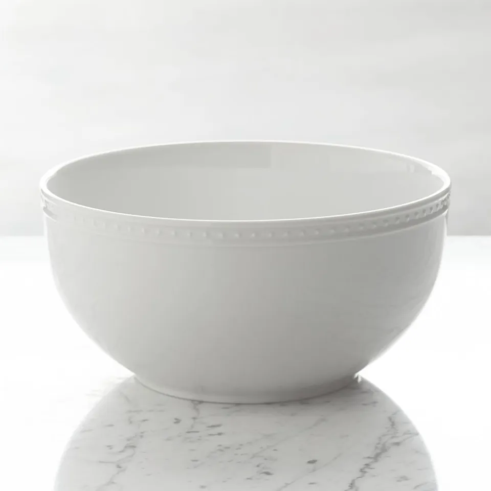 Staccato White Porcelain Serving Bowl