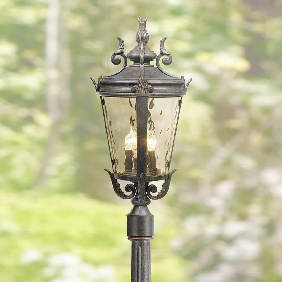 Casa Marseille 99 3/4" High Bronze Traditional Outdoor Post Light
