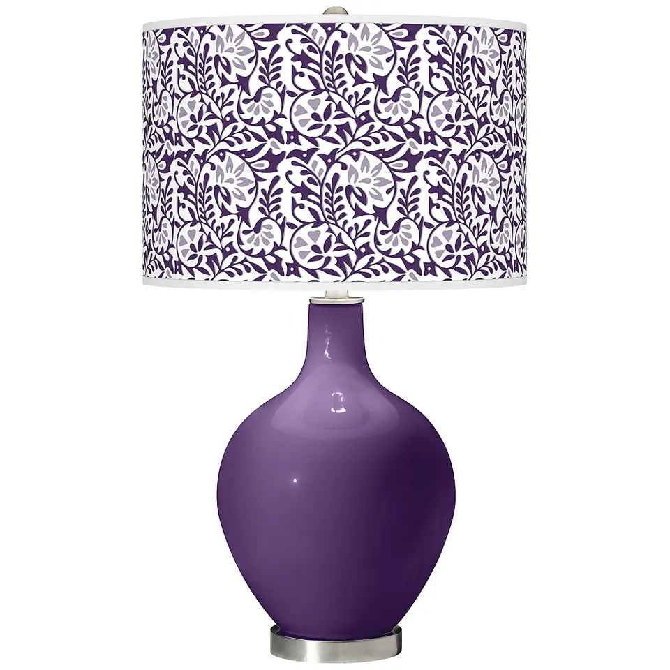 Color Plus Ovo 28 1/2" High Gardenia Shade Acai Purple Table Lamp