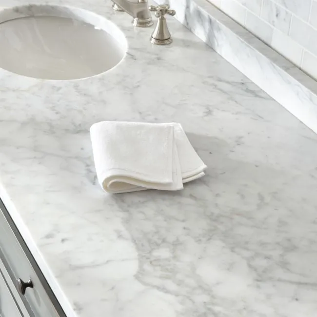 Classic Organic Turkish Cotton White Washcloth