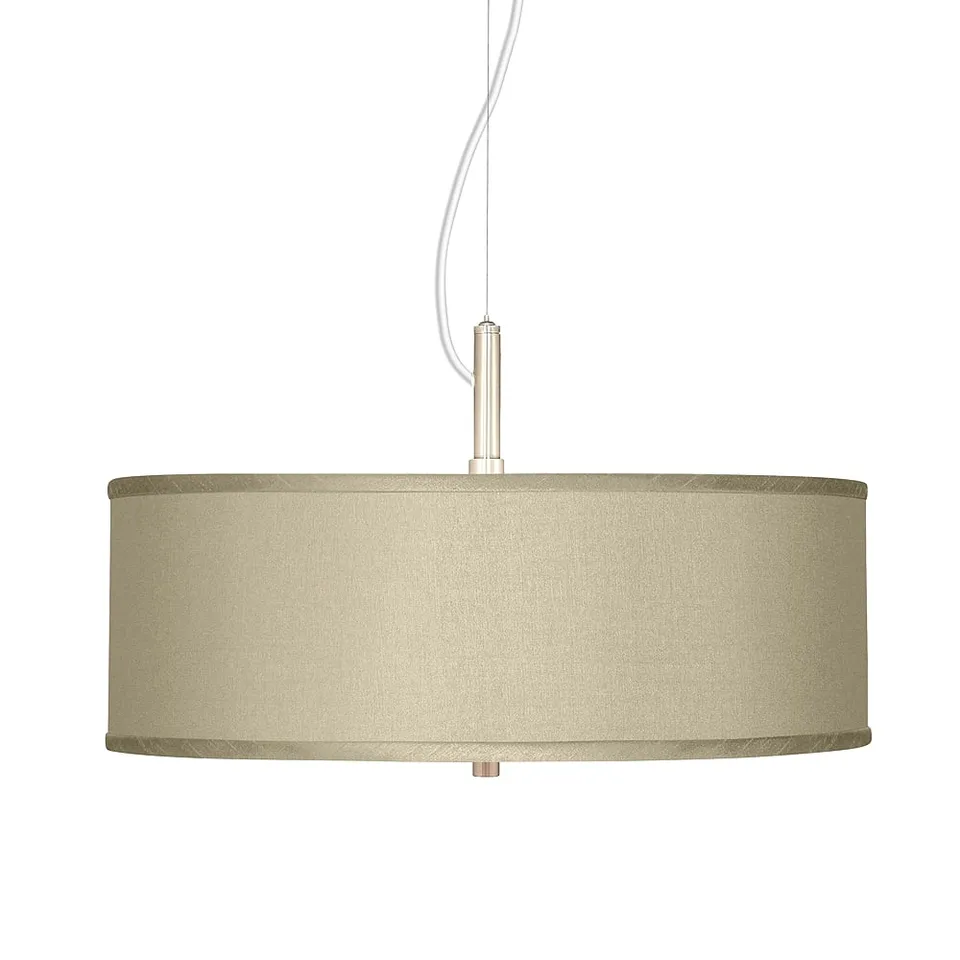 Possini Euro Sesame Faux Silk 20" Wide Modern Pendant Chandelier