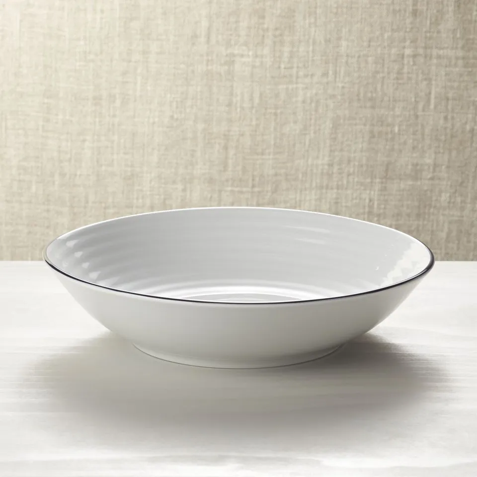 Roulette Blue Band Serving Bowl