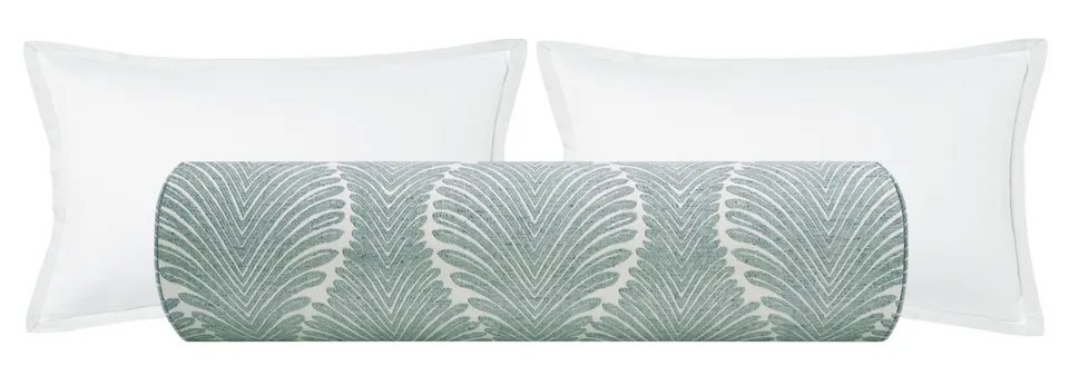 THE BOLSTER :: MUSGROVE CHENILLE // SPA BLUE - KING // 9" X 48"