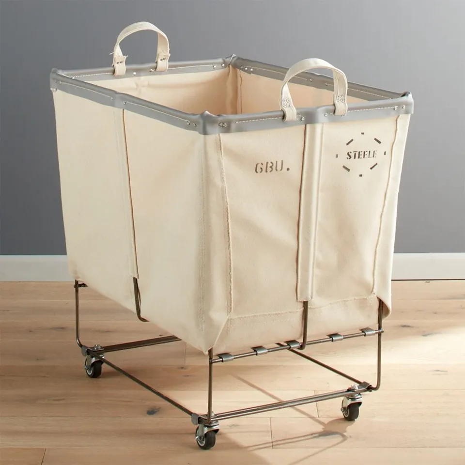 Steele ® Canvas 6-Bushel Elevated Rolling Laundry Hamper