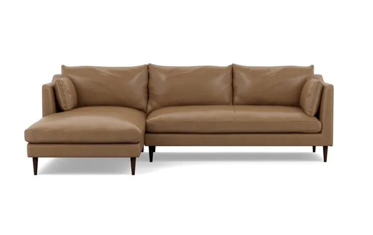 Caitlin Leather Left Chaise Sectional by The EverygirlÃ?Â®