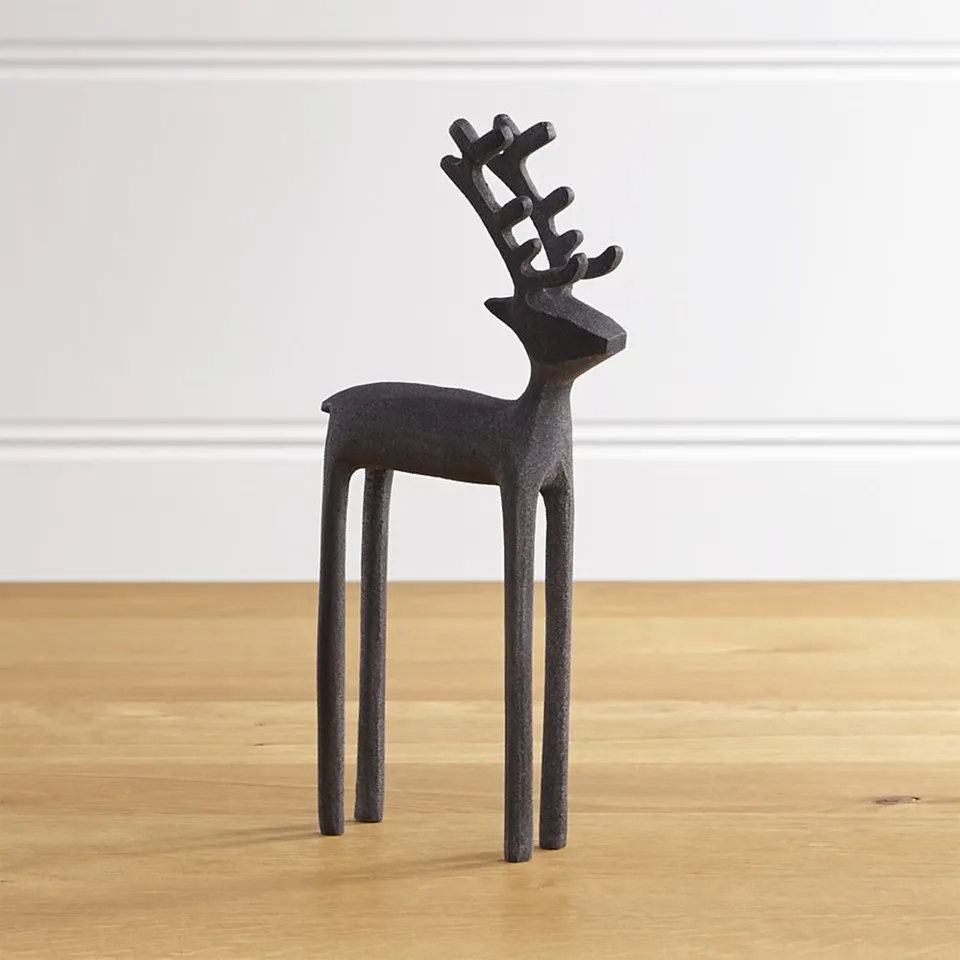 Zinc Holiday Reindeer Decoration 10"