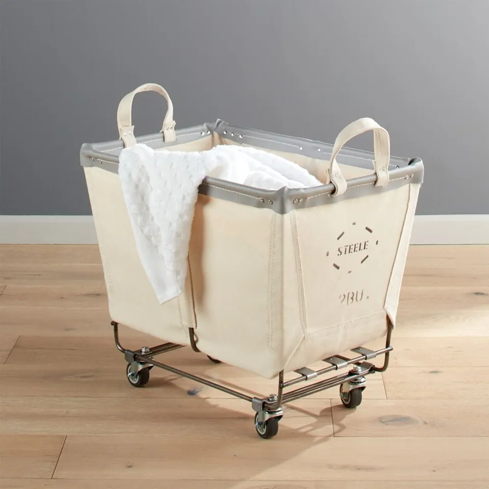 Steele ® Canvas 3-Bushel Elevated Rolling Laundry Hamper