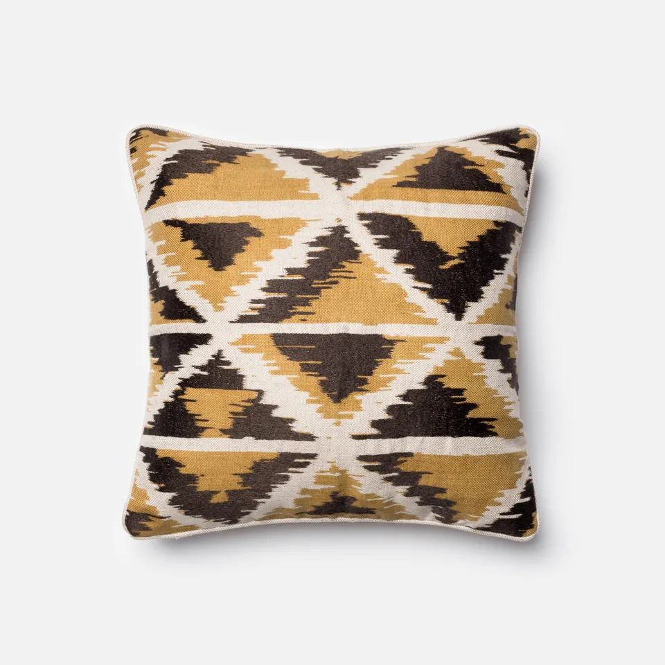 PILLOWS - GOLD / MULTI - 18" X 18" Cover Only
