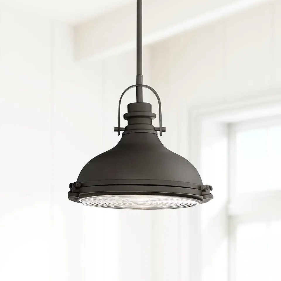 Possini Euro Verndale 11 1/2" Wide Bronze Industrial Mini Pendant