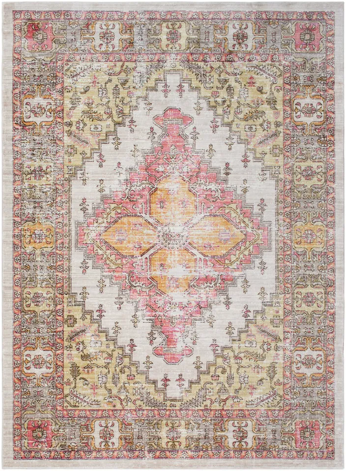 Germili Beige Indoor 2' x 3' Machine Woven Rug