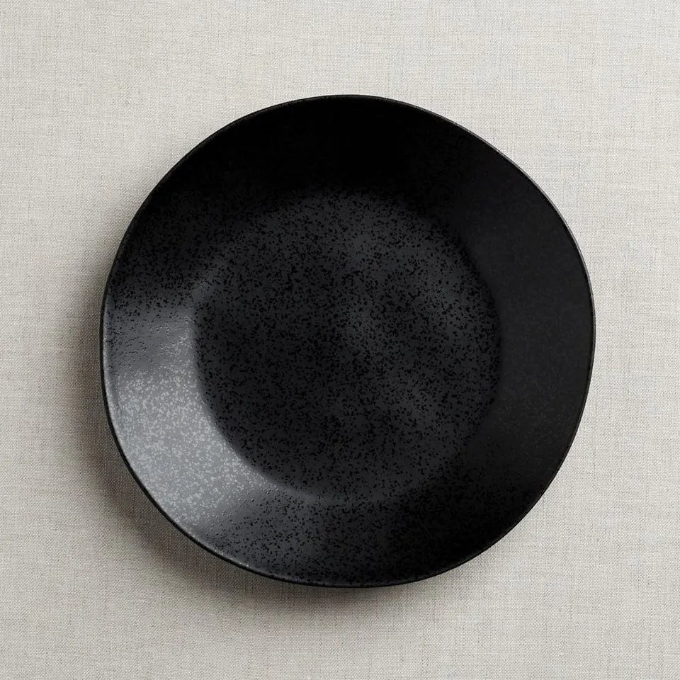 Marin Matte Black Stoneware Dinner Plate