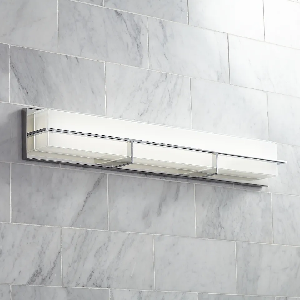 Possini Euro Linx 33 1/2" Wide Chrome Linear LED Bath Light