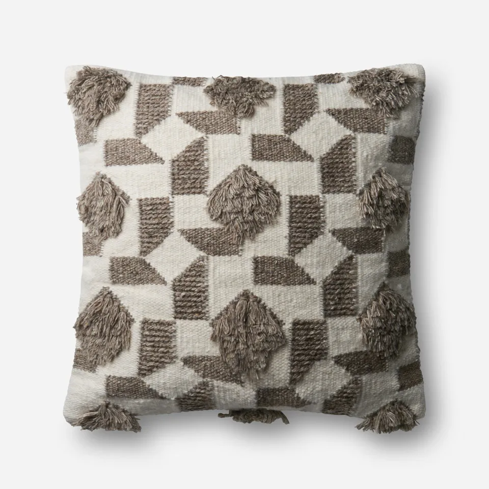 PILLOWS - BROWN / NATURAL - 22" X 22" Cover Only