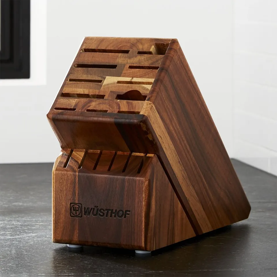 Wusthof ® 17-Slot Acacia Knife Block