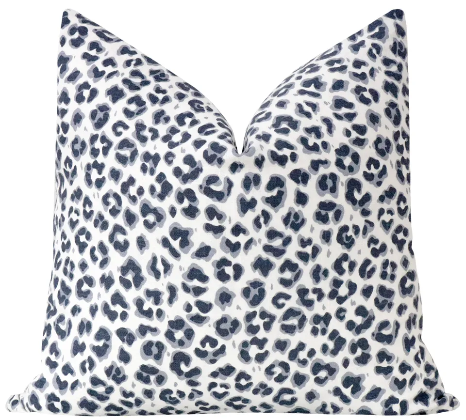 COUGAR LINEN PRINT // NAVY BLUE - 15" X 22"