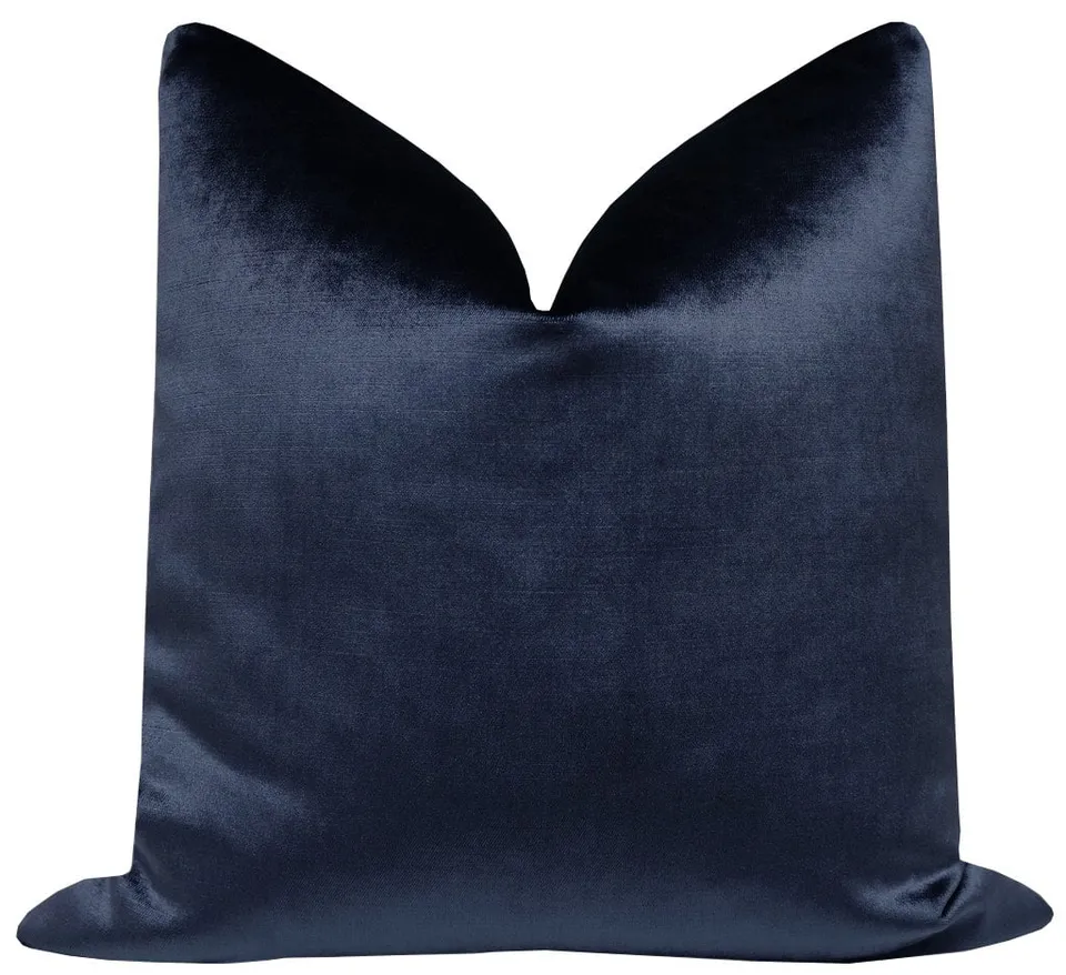 FAUX SILK VELVET // NAVY BLUE - SWATCH 4" X 4"