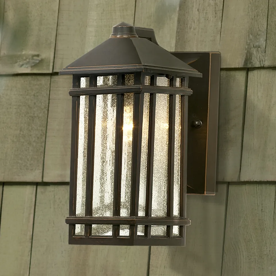Kathy Ireland Sierra Craftsman 10 1/2" High Bronze Outdoor Wall Light