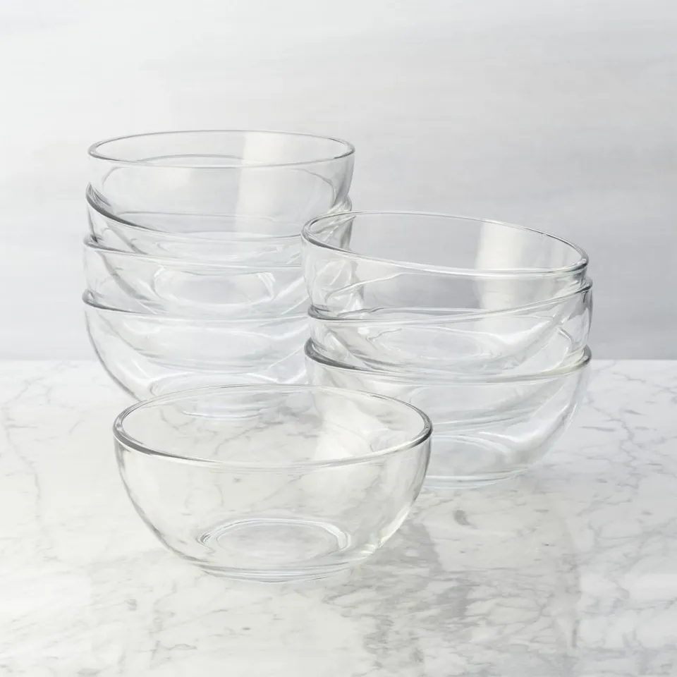 Moderno Glass Bowls, Set of 8