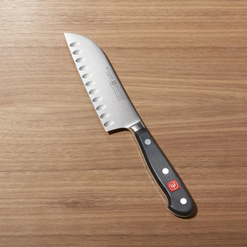 Wusthof ® Classic Black 5" Hollow Edge Santoku Knife