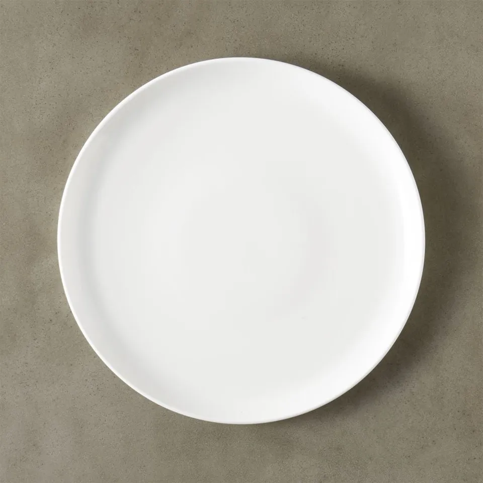 Contact White Ceramic Dinner Plate