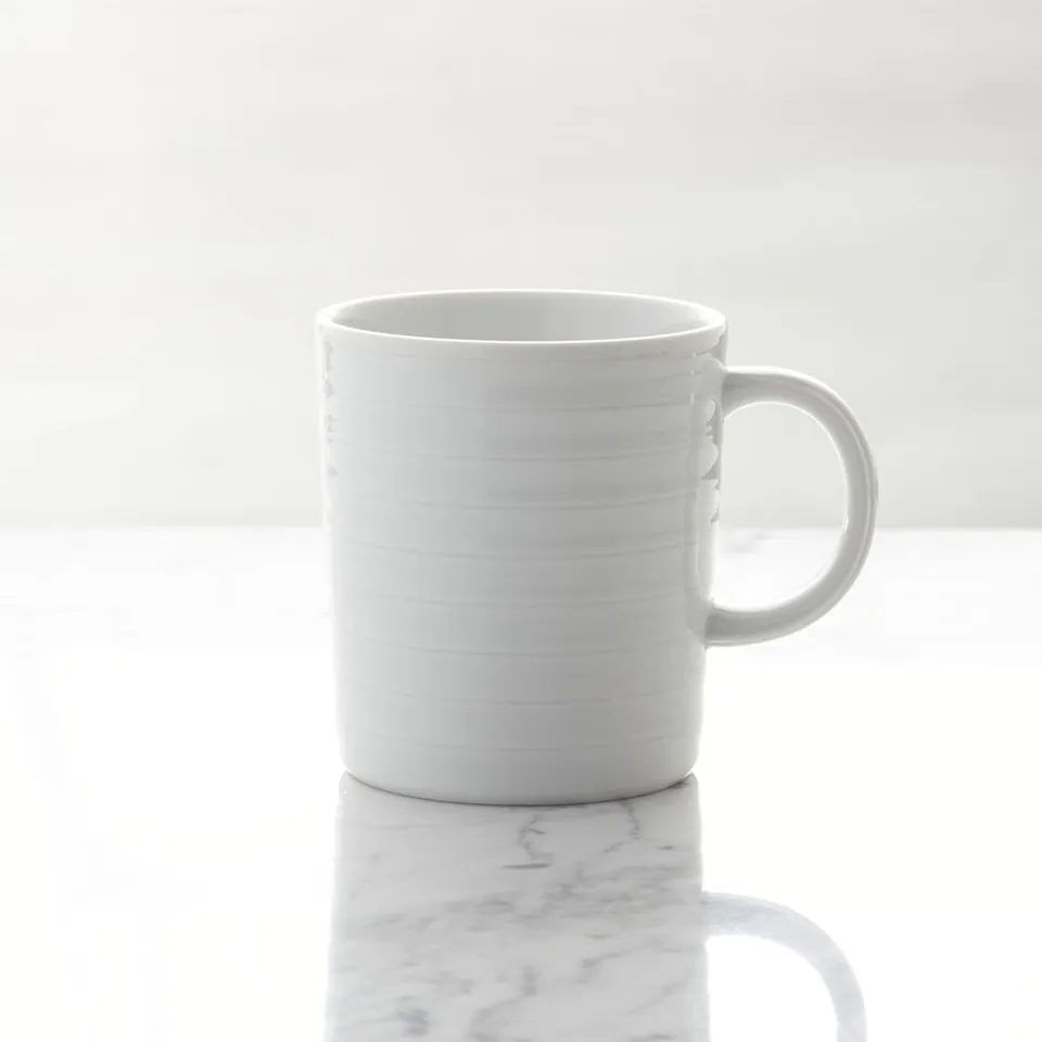 Roulette 10-oz. White Porcelain Mug
