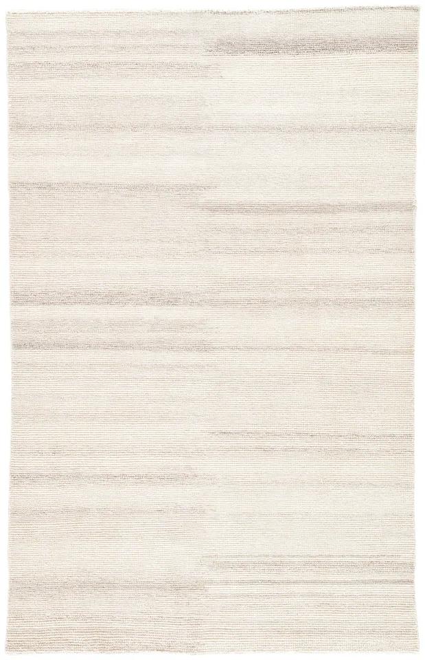 Limon Solid Cream/ Light Brown Area Rug (2'X3')