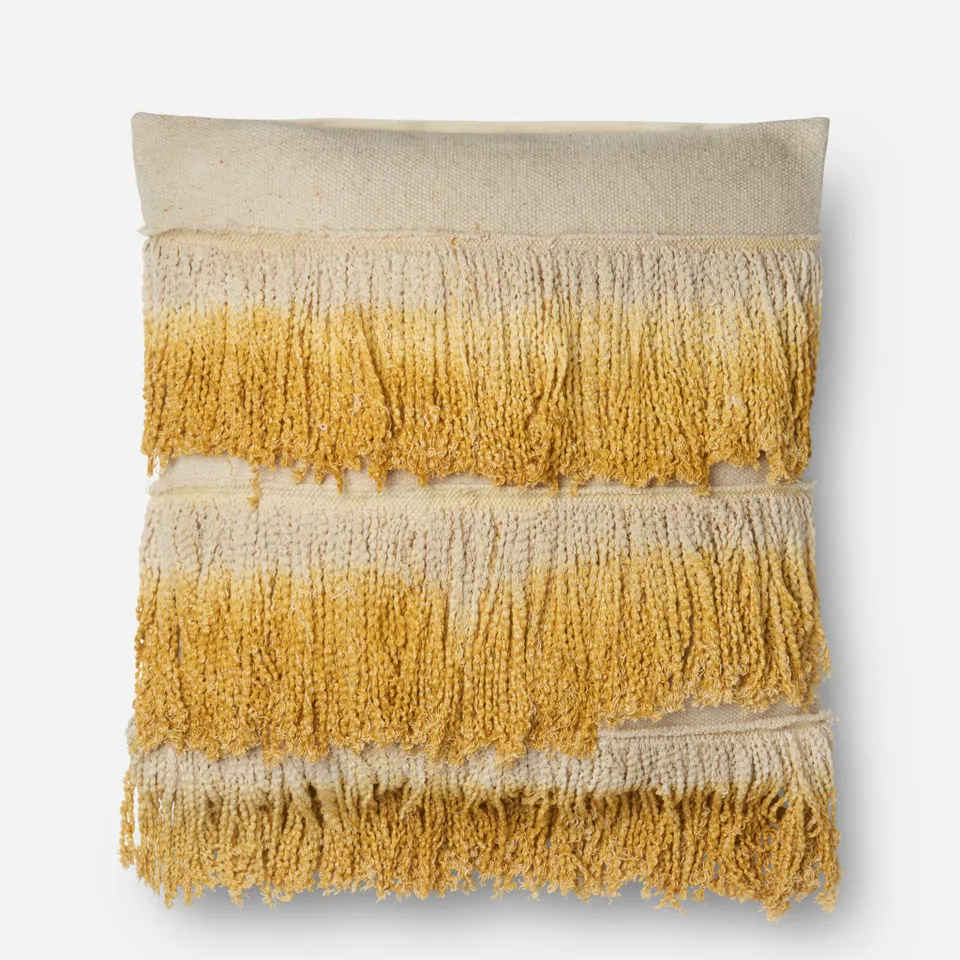 PILLOWS - GOLD / IVORY - 22" X 22" Cover Only