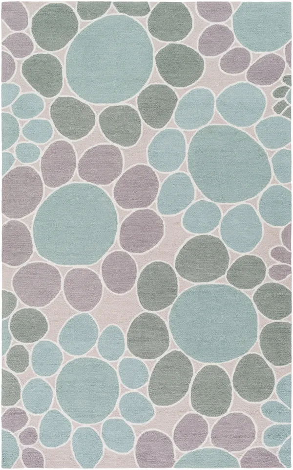 Peek-A-Boo Green Indoor 2' x 3' Handmade Rug