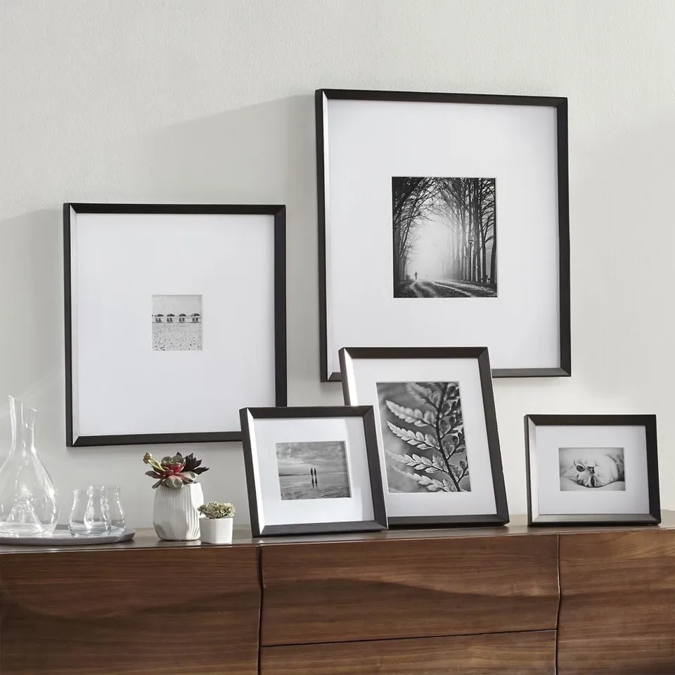 Icon Wood Black Frame Gallery, Set of 5