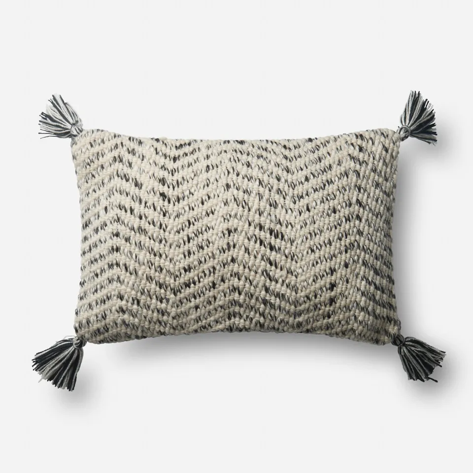 PILLOWS - BLACK / NATURAL - 13" X 21" Cover Only