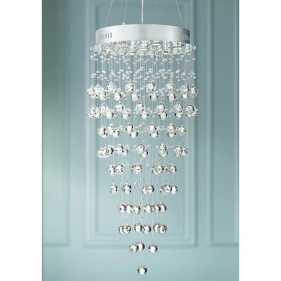Possini Euro Aida 18" Wide Pouring Crystal Bubble Chandelier